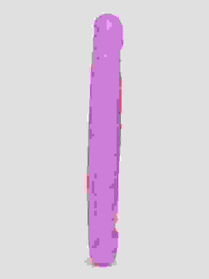 BASICS Double-Ended Dildo 12 Inch, Purple, hi-res